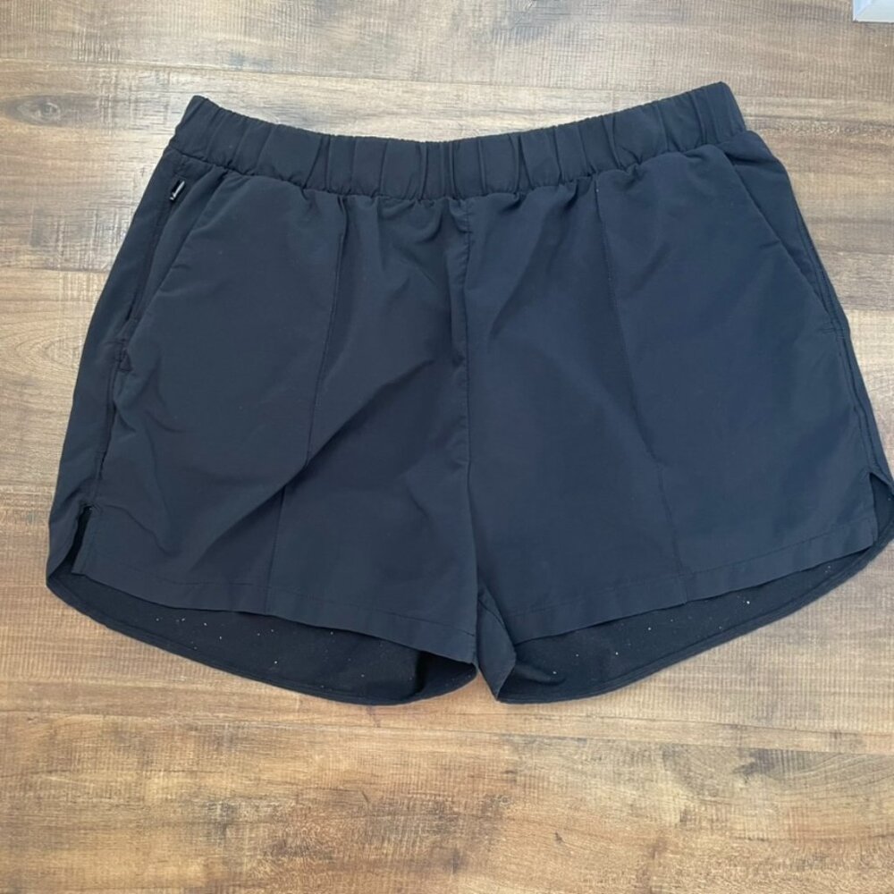 Zella Black Athletic Shorts Elastic Waist Running Workout Shorts Large